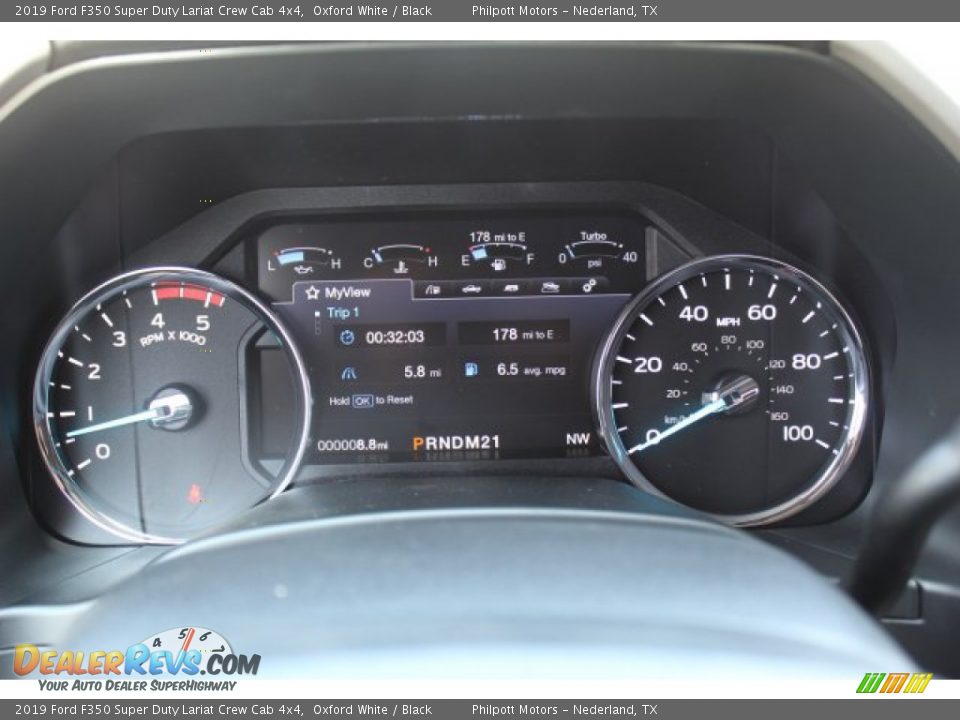 2019 Ford F350 Super Duty Lariat Crew Cab 4x4 Oxford White / Black Photo #14