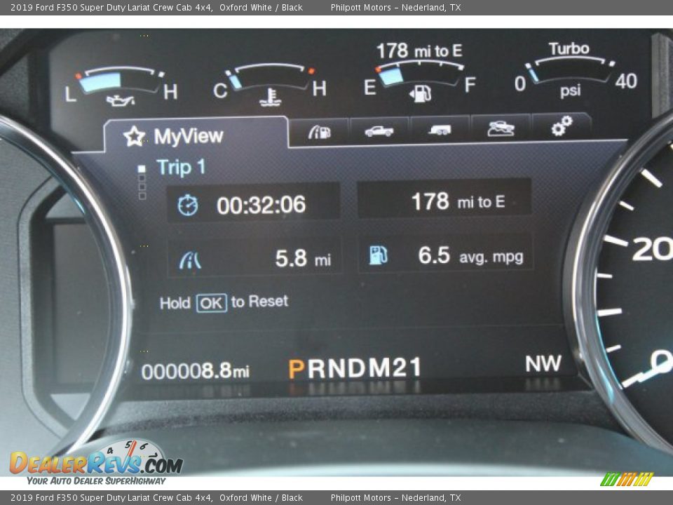 2019 Ford F350 Super Duty Lariat Crew Cab 4x4 Oxford White / Black Photo #15