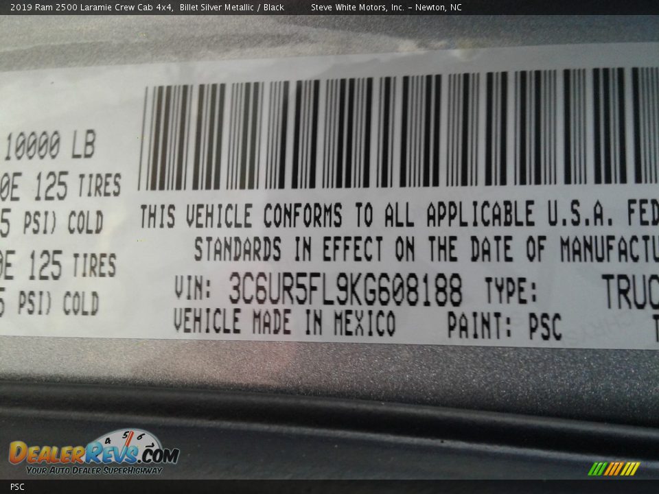 Ram Color Code PSC Billet Silver Metallic