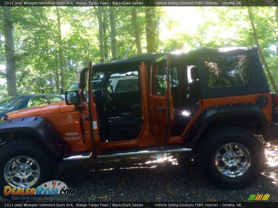 2011 Jeep Wrangler Unlimited Sport 4x4 Mango Tango Pearl / Black/Dark Saddle Photo #1