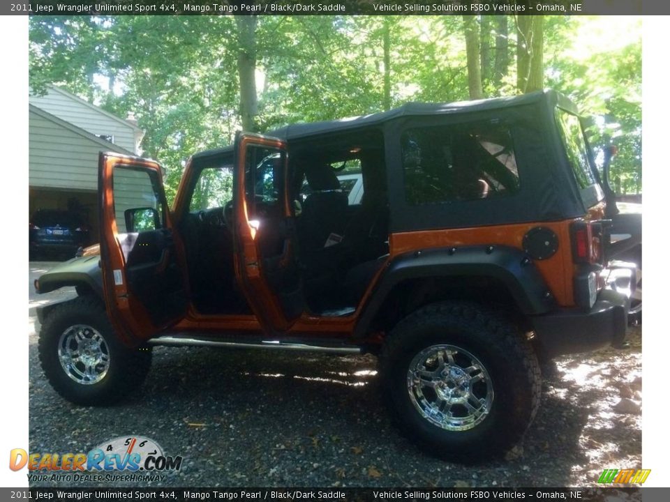 2011 Jeep Wrangler Unlimited Sport 4x4 Mango Tango Pearl / Black/Dark Saddle Photo #8