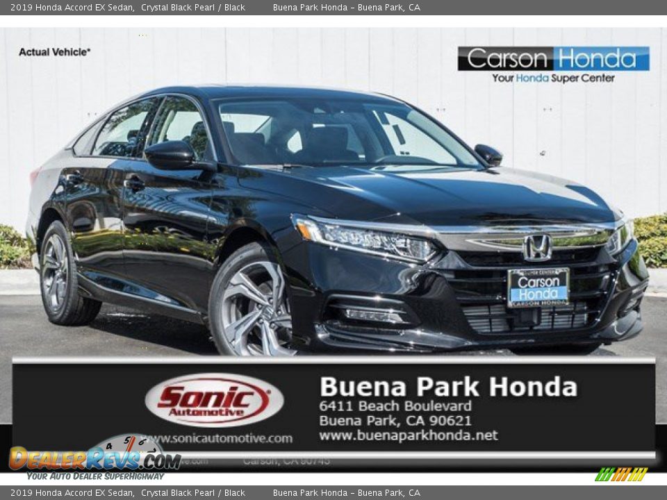 2019 Honda Accord EX Sedan Crystal Black Pearl / Black Photo #1