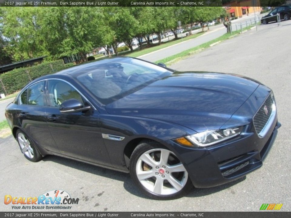 2017 Jaguar XE 25t Premium Dark Sapphire Blue / Light Oyster Photo #3