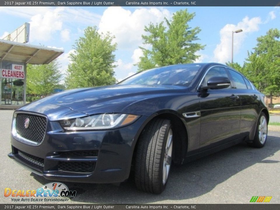 2017 Jaguar XE 25t Premium Dark Sapphire Blue / Light Oyster Photo #6