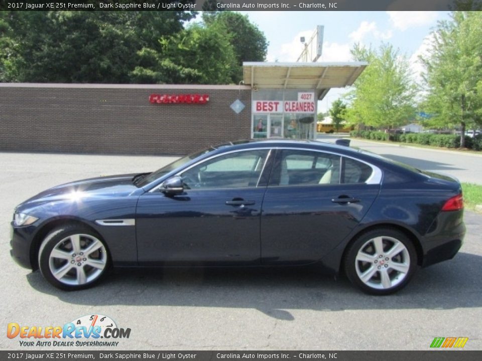 2017 Jaguar XE 25t Premium Dark Sapphire Blue / Light Oyster Photo #7