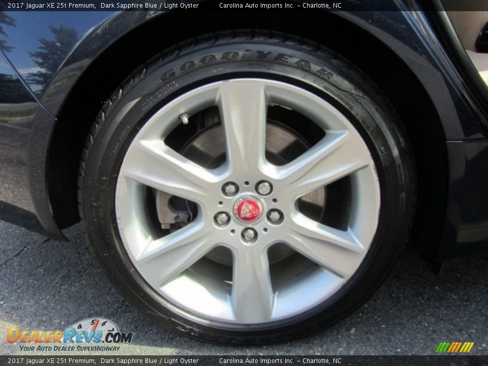 2017 Jaguar XE 25t Premium Dark Sapphire Blue / Light Oyster Photo #26