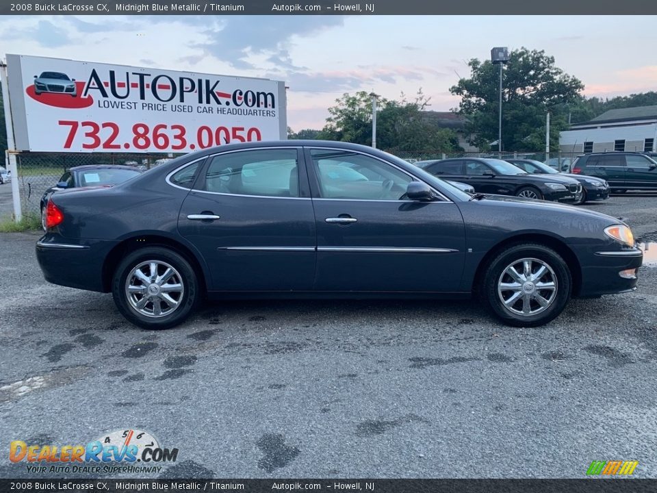 2008 Buick LaCrosse CX Midnight Blue Metallic / Titanium Photo #2