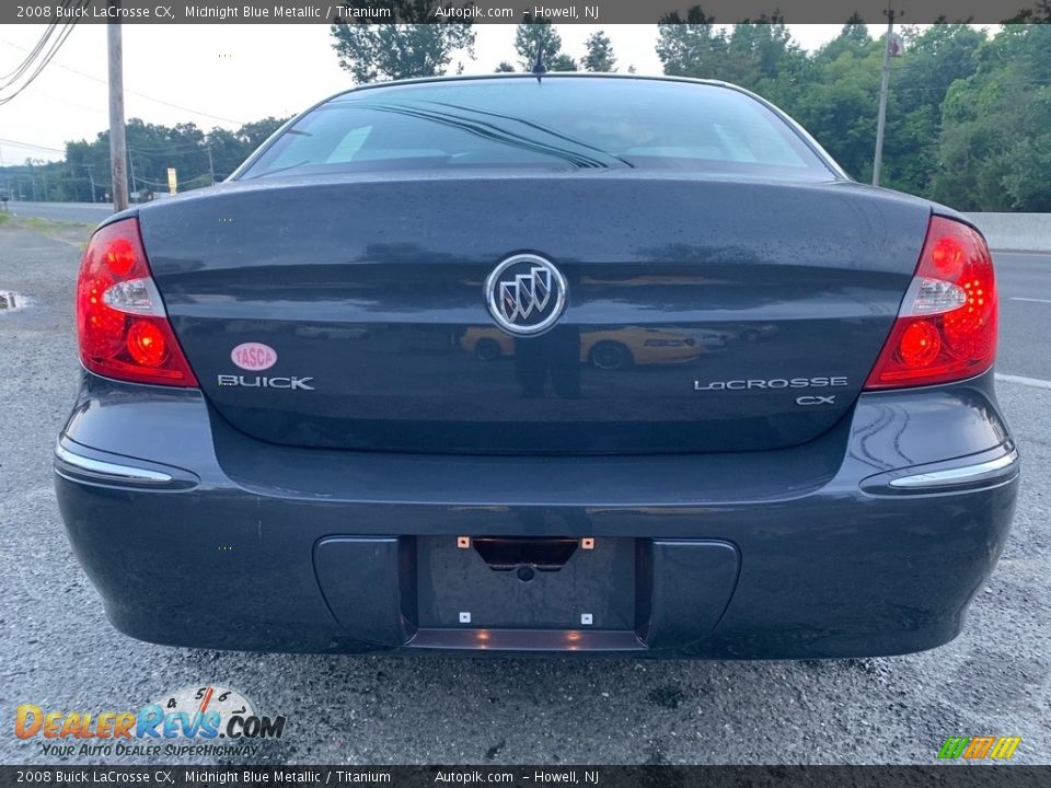 2008 Buick LaCrosse CX Midnight Blue Metallic / Titanium Photo #5