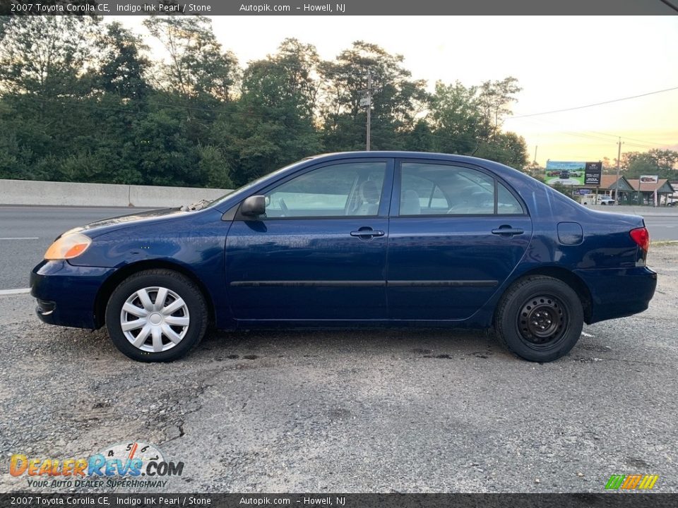 2007 Toyota Corolla CE Indigo Ink Pearl / Stone Photo #6