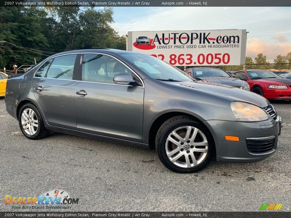 2007 Volkswagen Jetta Wolfsburg Edition Sedan Platinum Grey Metallic / Art Gray Photo #1