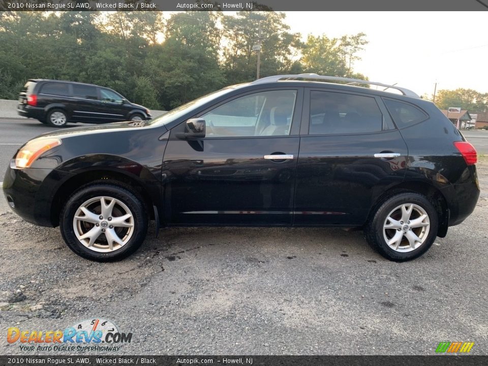 2010 Nissan Rogue SL AWD Wicked Black / Black Photo #6