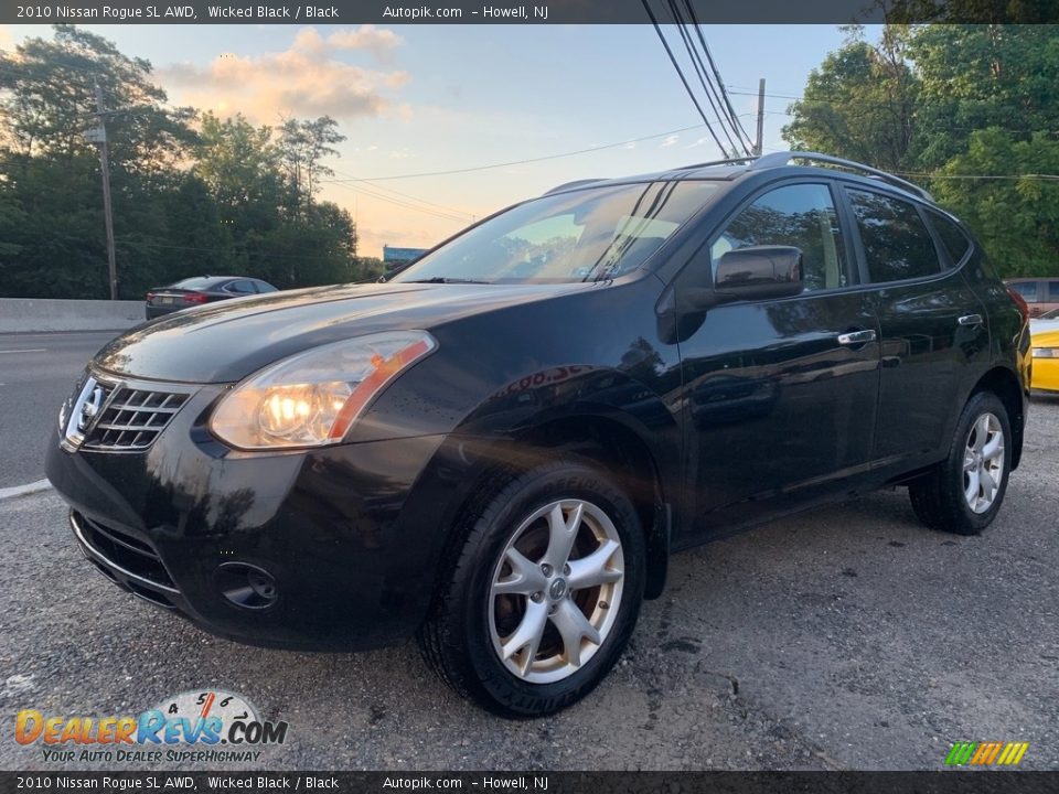 2010 Nissan Rogue SL AWD Wicked Black / Black Photo #7