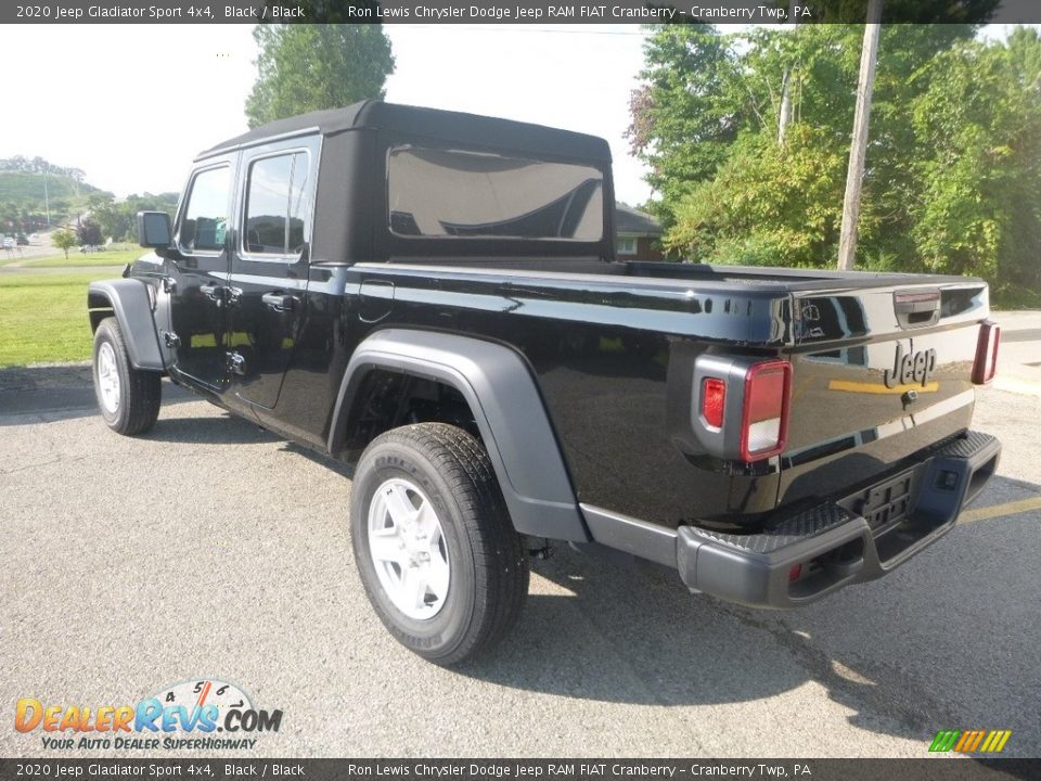 2020 Jeep Gladiator Sport 4x4 Black / Black Photo #3