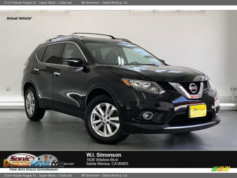 2014 Nissan Rogue SV Super Black / Charcoal Photo #1