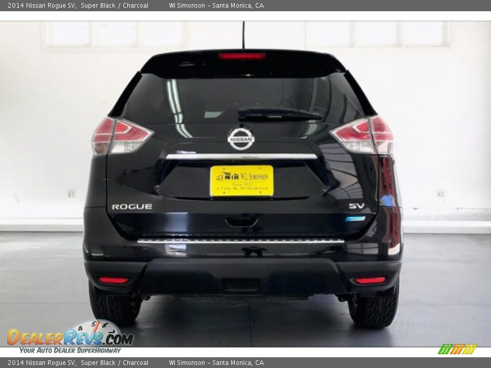 2014 Nissan Rogue SV Super Black / Charcoal Photo #3