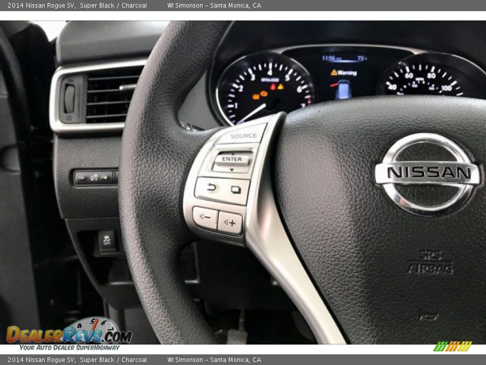 2014 Nissan Rogue SV Super Black / Charcoal Photo #18