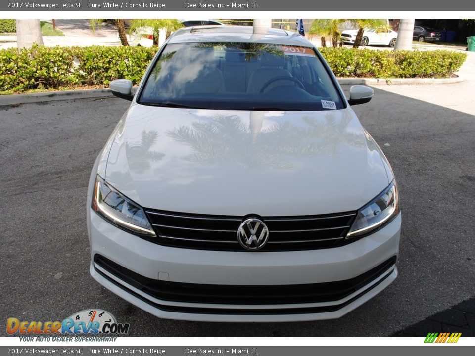 2017 Volkswagen Jetta SE Pure White / Cornsilk Beige Photo #3