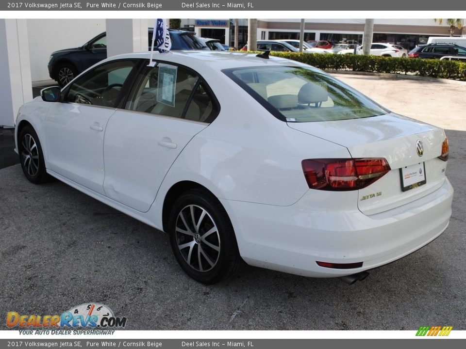 2017 Volkswagen Jetta SE Pure White / Cornsilk Beige Photo #6