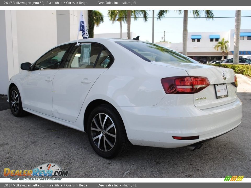 2017 Volkswagen Jetta SE Pure White / Cornsilk Beige Photo #7