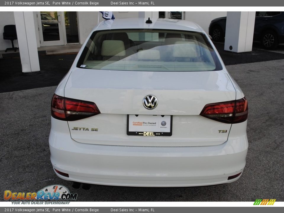 2017 Volkswagen Jetta SE Pure White / Cornsilk Beige Photo #8