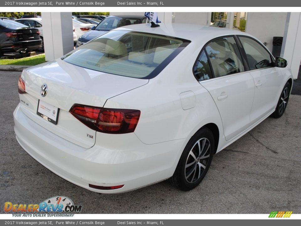 2017 Volkswagen Jetta SE Pure White / Cornsilk Beige Photo #9