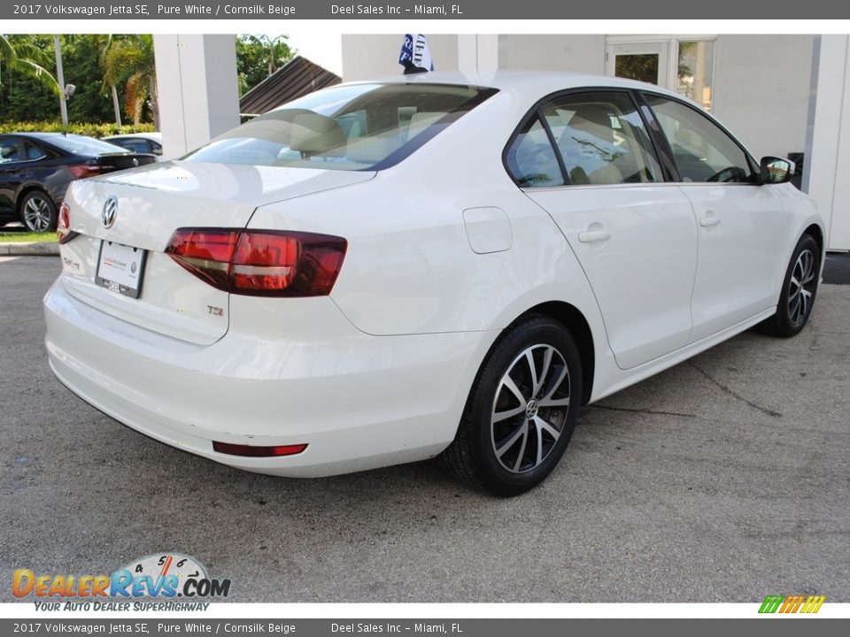 2017 Volkswagen Jetta SE Pure White / Cornsilk Beige Photo #10