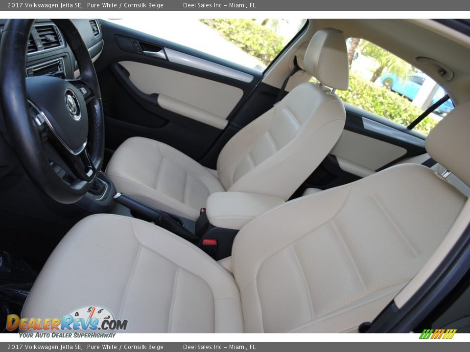 2017 Volkswagen Jetta SE Pure White / Cornsilk Beige Photo #13