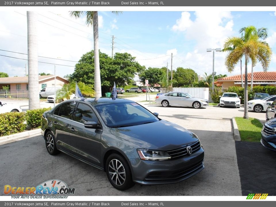 2017 Volkswagen Jetta SE Platinum Gray Metallic / Titan Black Photo #1