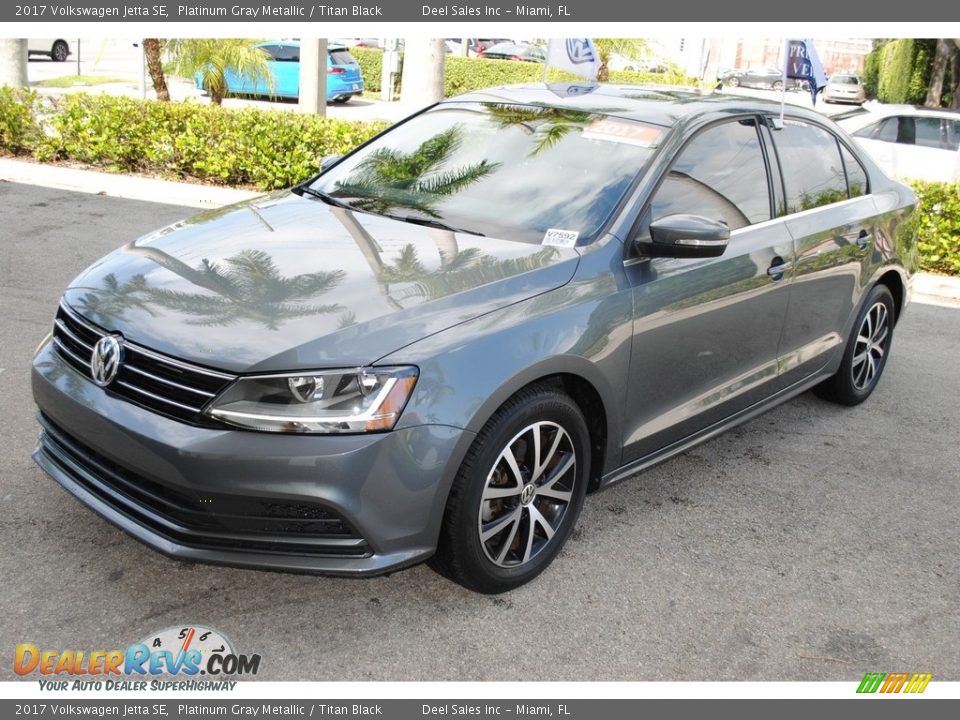 2017 Volkswagen Jetta SE Platinum Gray Metallic / Titan Black Photo #4