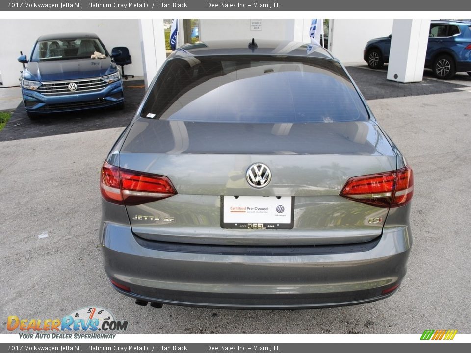 2017 Volkswagen Jetta SE Platinum Gray Metallic / Titan Black Photo #8