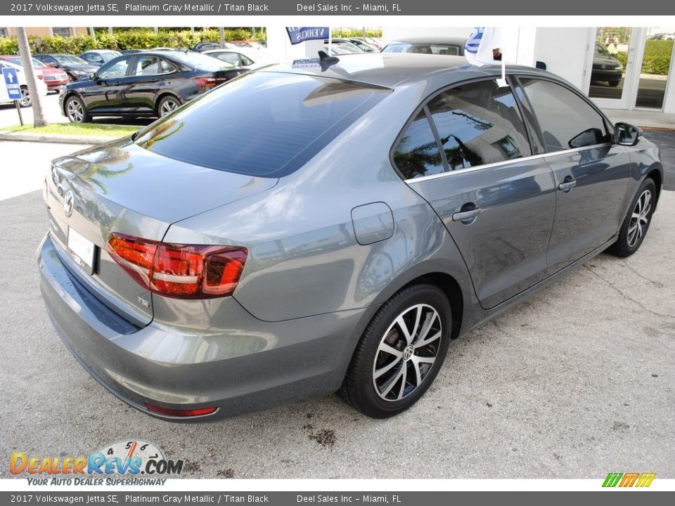 2017 Volkswagen Jetta SE Platinum Gray Metallic / Titan Black Photo #9