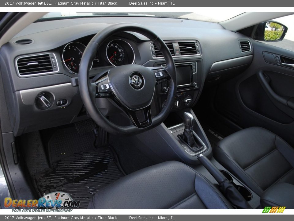 2017 Volkswagen Jetta SE Platinum Gray Metallic / Titan Black Photo #16