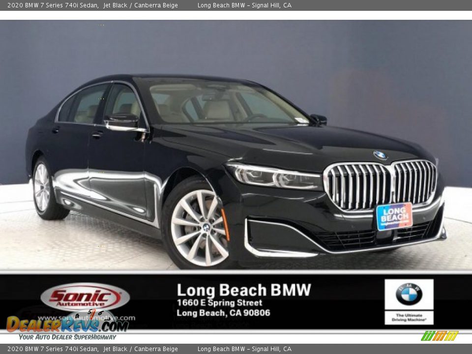 2020 BMW 7 Series 740i Sedan Jet Black / Canberra Beige Photo #1