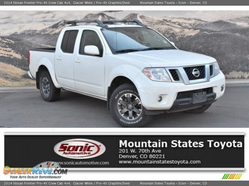 2014 Nissan Frontier Pro-4X Crew Cab 4x4 Glacier White / Pro-4X Graphite/Steel Photo #1