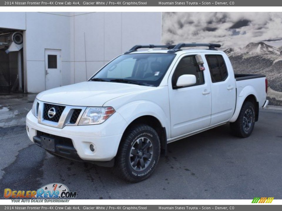 2014 Nissan Frontier Pro-4X Crew Cab 4x4 Glacier White / Pro-4X Graphite/Steel Photo #2