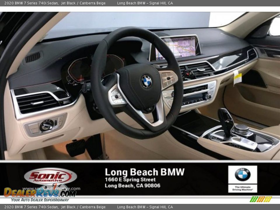 2020 BMW 7 Series 740i Sedan Jet Black / Canberra Beige Photo #4