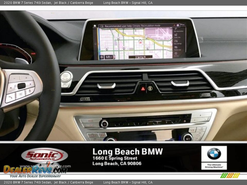 2020 BMW 7 Series 740i Sedan Jet Black / Canberra Beige Photo #5