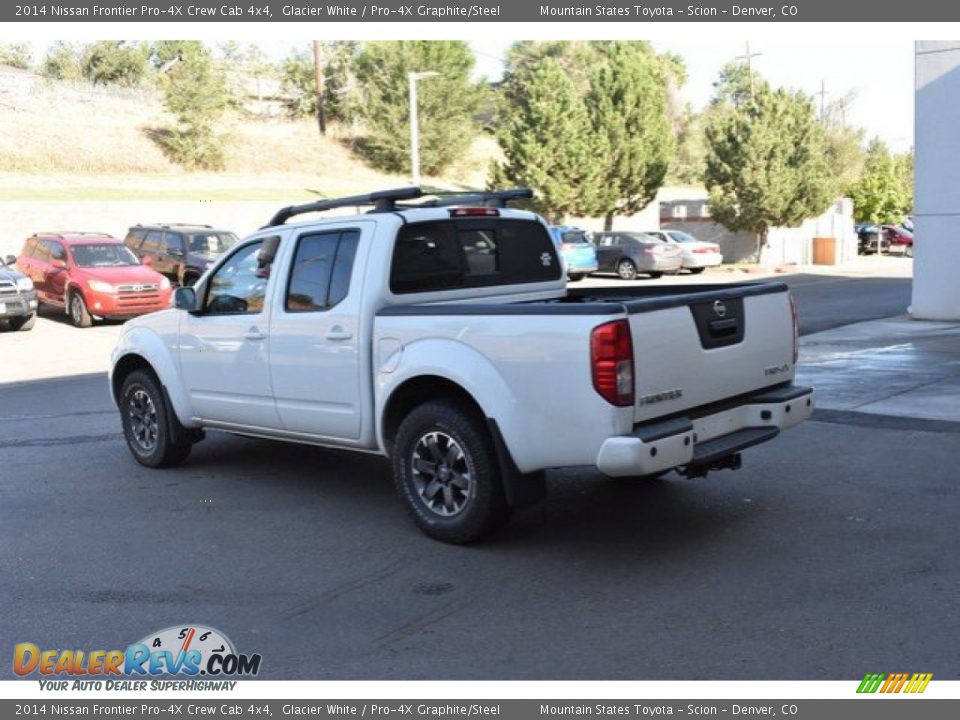 2014 Nissan Frontier Pro-4X Crew Cab 4x4 Glacier White / Pro-4X Graphite/Steel Photo #4