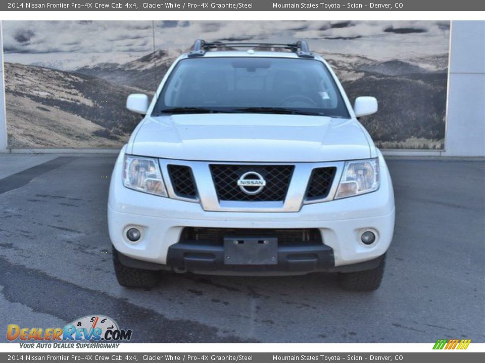 2014 Nissan Frontier Pro-4X Crew Cab 4x4 Glacier White / Pro-4X Graphite/Steel Photo #8