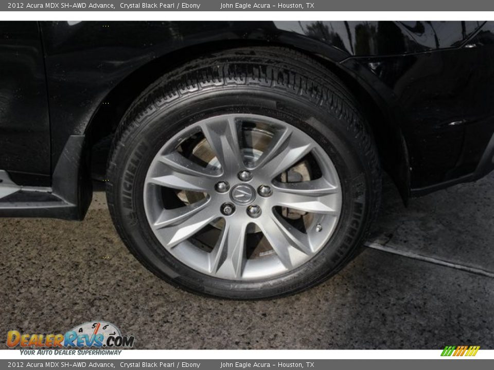 2012 Acura MDX SH-AWD Advance Crystal Black Pearl / Ebony Photo #10