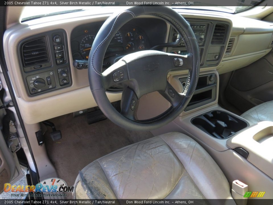 2005 Chevrolet Tahoe Z71 4x4 Silver Birch Metallic / Tan/Neutral Photo #19