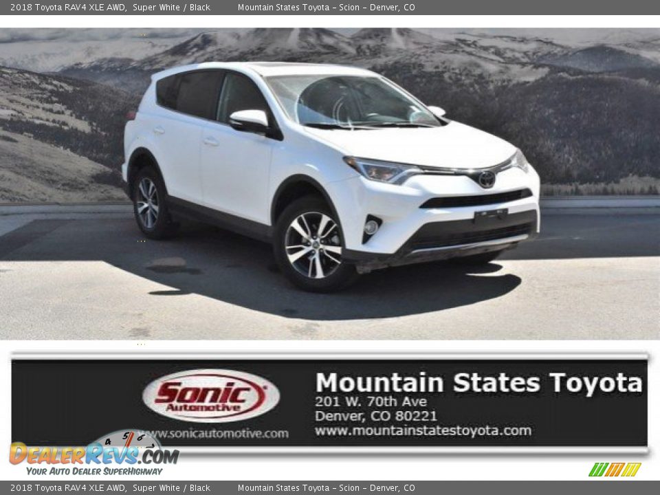 2018 Toyota RAV4 XLE AWD Super White / Black Photo #1