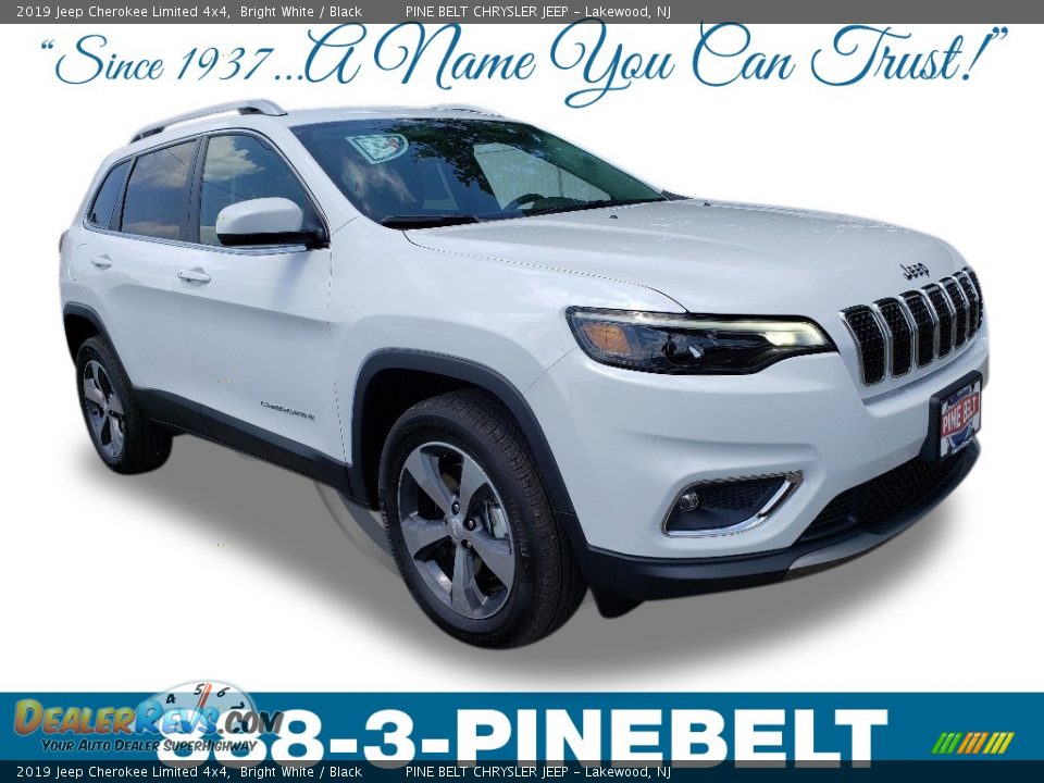 2019 Jeep Cherokee Limited 4x4 Bright White / Black Photo #1