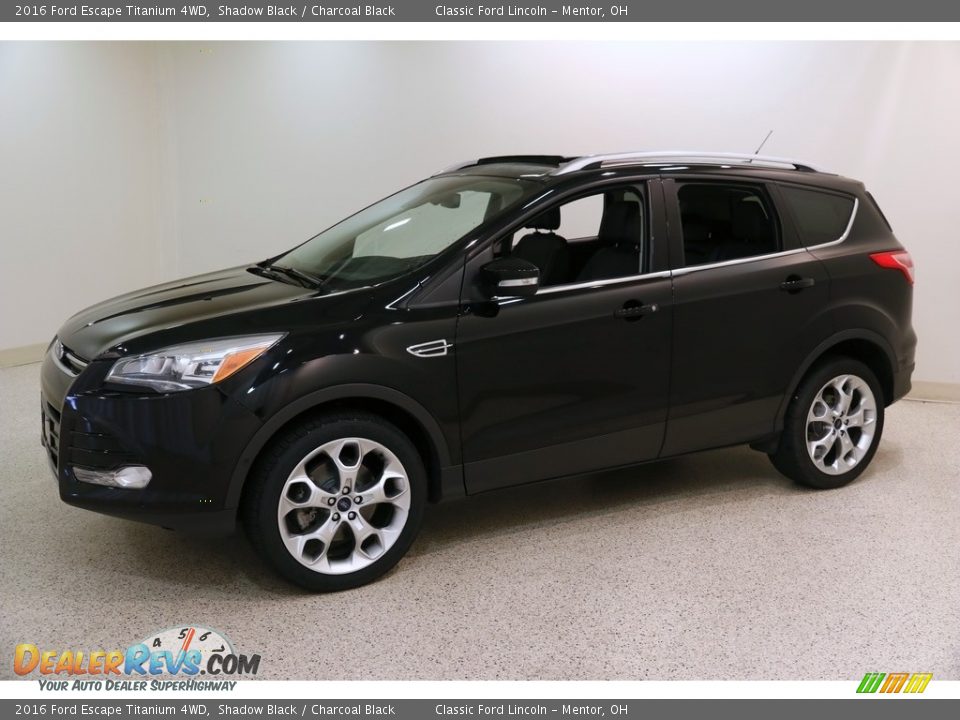 2016 Ford Escape Titanium 4WD Shadow Black / Charcoal Black Photo #3