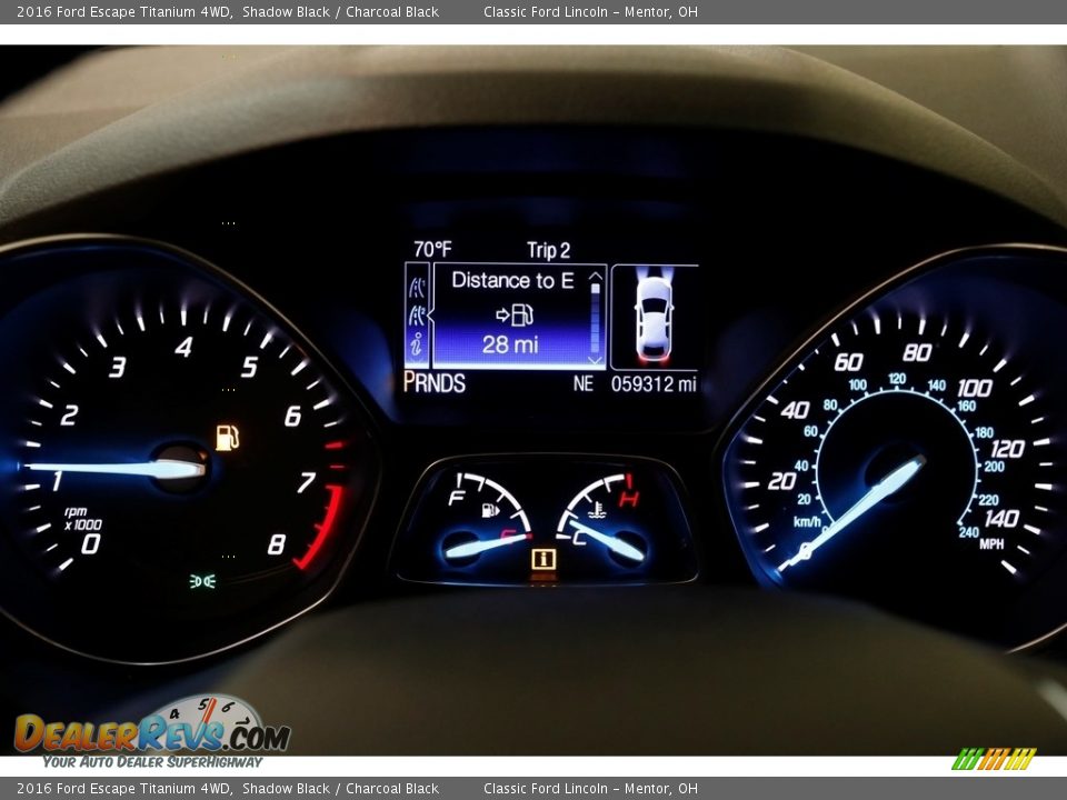 2016 Ford Escape Titanium 4WD Shadow Black / Charcoal Black Photo #8