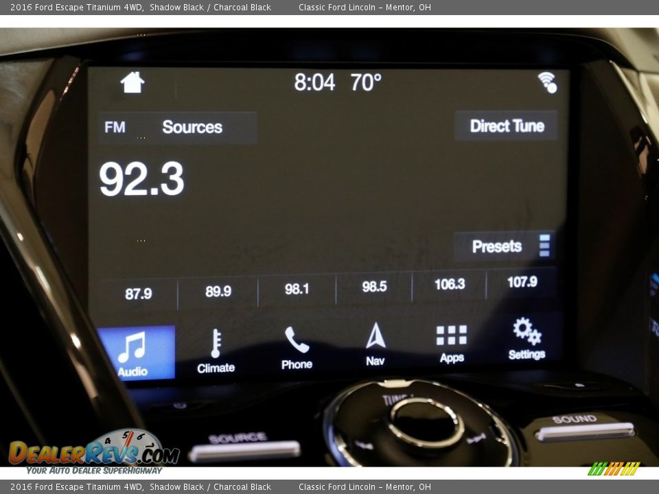 2016 Ford Escape Titanium 4WD Shadow Black / Charcoal Black Photo #10