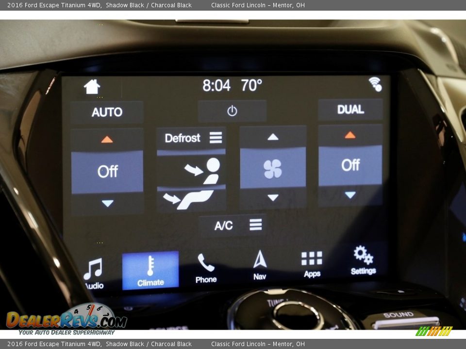 2016 Ford Escape Titanium 4WD Shadow Black / Charcoal Black Photo #11