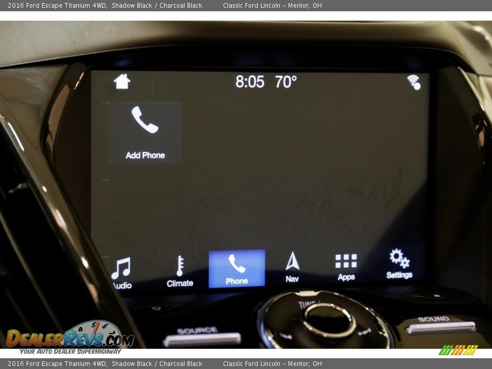 2016 Ford Escape Titanium 4WD Shadow Black / Charcoal Black Photo #12