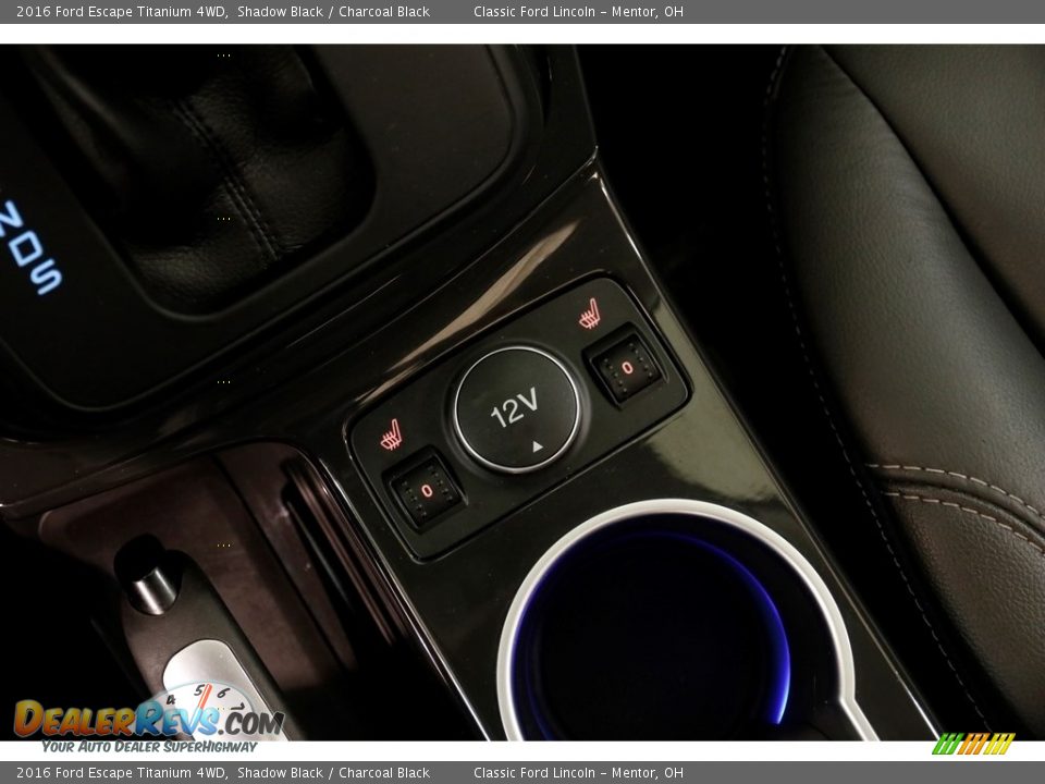 2016 Ford Escape Titanium 4WD Shadow Black / Charcoal Black Photo #15