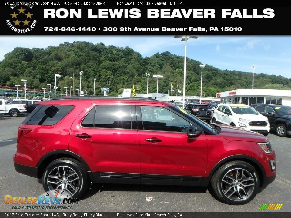 2017 Ford Explorer Sport 4WD Ruby Red / Ebony Black Photo #1